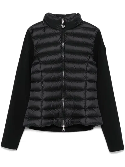 Moncler Padded Cardigan In Black