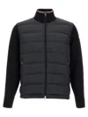 Moncler Padded Cotton Cardigan In Black