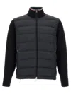Moncler Padded Cotton Cardigan In Black
