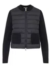 Moncler Padded Zip-up Cardigan In Black