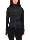 Moncler Quilted High Collar Long Sleeve Cardigan In Black