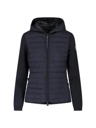 Moncler Padded Cardigan In Blue