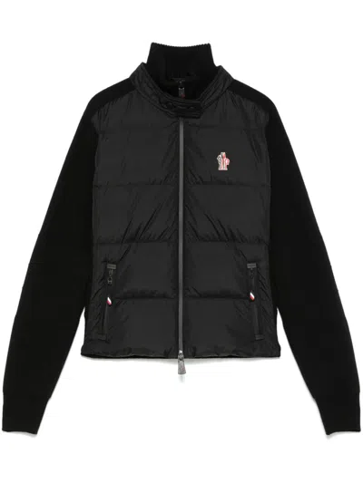 Moncler Padded Cardigan In Black