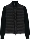 Moncler Logo-patch Padded-panel Jacket In Black