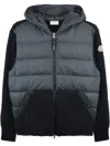 Moncler Padded Cardigan In Black