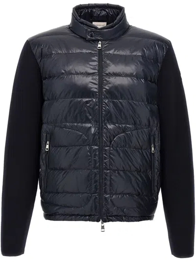 Moncler Padded Cardigan In Black