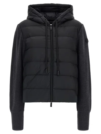 Moncler Hybrid Quilted Down Down Jacket In Black