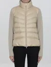 Moncler Daunenjacke Aus Wolle In Beige