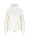 Moncler Padded Cardigan Jacket In White