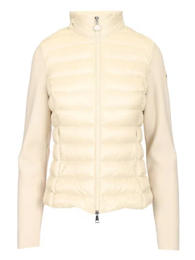 Moncler Padded Cardigan Knitwear White