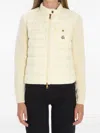 Moncler Padded Cardigan In Neutral