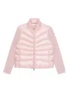Moncler Padded Wool Cardigan Clothing In Pink