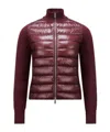 Moncler Quilted Shell And Wool Jacket In Red