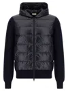 Moncler Hooded Quilted Sweater Ribbed Sleeves