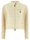 Moncler Padded Cardigan Sweaters And Cardigans White In White