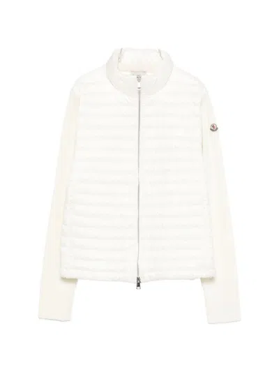 Moncler Padded Cardigan In White