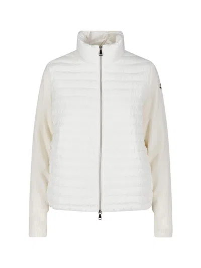 Moncler Padded Cardigan In White