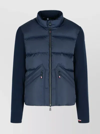 MONCLER PADDED CARDIGAN WITH HIGH COLLAR AND ZIPPER