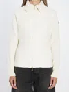 Moncler Women Padded Cardigan With High Collar In White