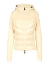 Moncler Padded Cardigan With Hood Coats White In Neutral