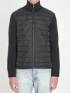 Moncler Padded Zip-up Cardigan Clothing In Black