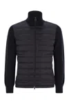 Moncler Padded Cardigan With Zip In Blue