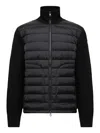 Moncler Padded Cardigan With Zip In Black