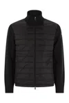 Moncler Padded Cardigan With Zip In Black