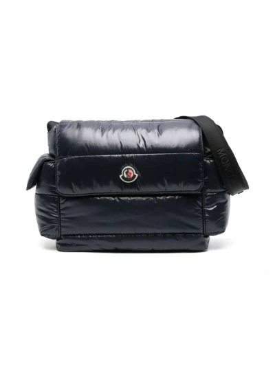 Moncler Kids' Padded Changing Bag In Blue