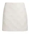 Moncler Women's Checkered Quilted Nylon Short Skirt In White