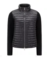 Moncler Contrasting-sleeve Padded Jacket In Black