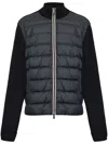 Moncler Padded-panel Zipped-up Jacket In Black