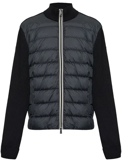 Moncler Padded Cotton Jacket In Black