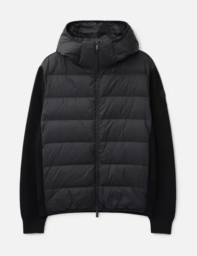 Moncler Padded Cotton Zip-up Hoodie In Black