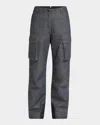 Moncler Padded Denim Ski Pants In Blue