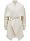 Moncler Padded Wool-blend Felt Cape In White