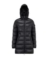 Moncler Glements Mid-length Down Jacket Black In Black