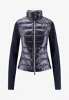 Moncler Jacket With Padded And Quilted Insert In Blue