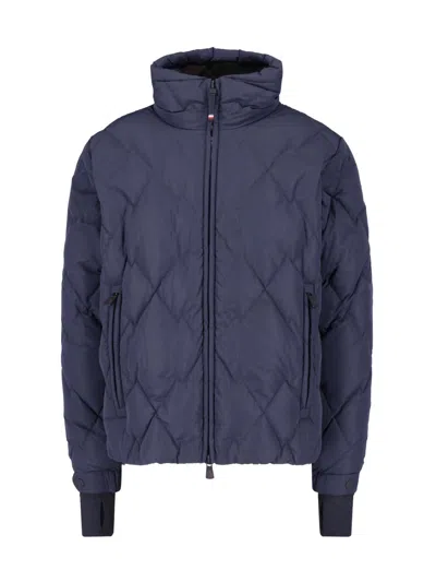 Moncler Padded Down Jacket "bramans" In Blue