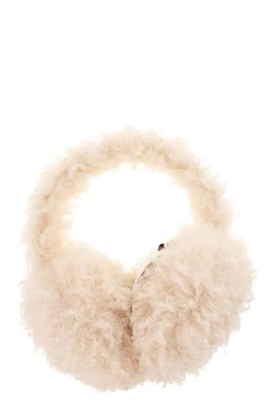 MONCLER MONCLER PADDED EARMUFFS IN TEDDY FLEECE