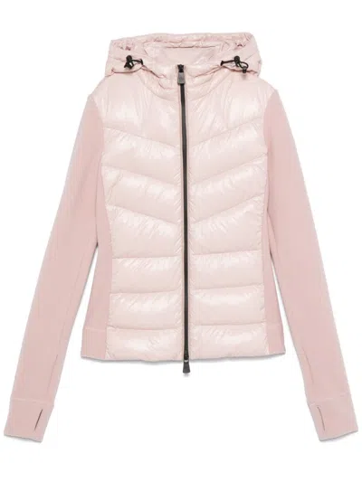 Moncler Padded Fleece Jacket In Pink
