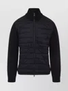 Moncler Padded Zip-up Cardigan Clothing In Blue