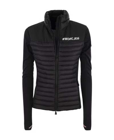 Moncler Padded-front Zip-up Jacket In Black