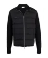 Moncler Padded-front Zipped Cardigan In Black
