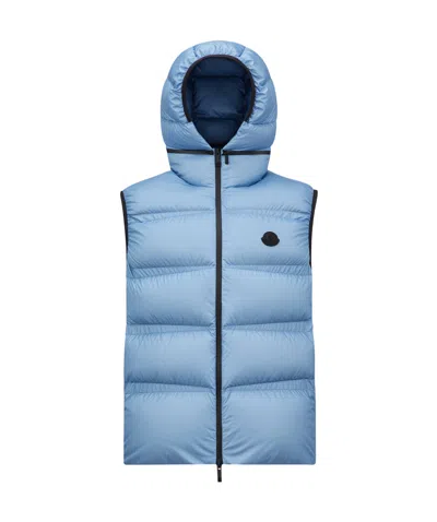 Moncler Padded Gilet In Blue