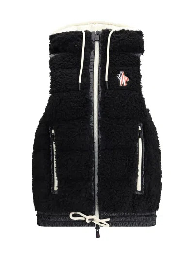 MONCLER PADDED GILET WITH A WOOL-EFFECT TEXTURE
