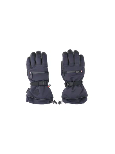 Moncler Padded Gloves In Blue