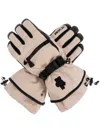Moncler Grenoble Logo Detailed Gloves In Neutrals