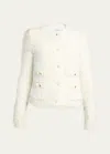 Moncler Padded Heavy-knit Cardigan In Natural