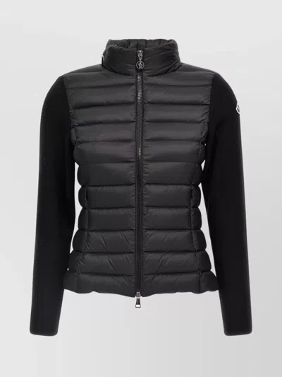 MONCLER PADDED HIGH-COLLAR CARDIGAN LONG SLEEVES